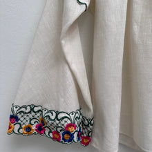 Vintage linen folk blouse