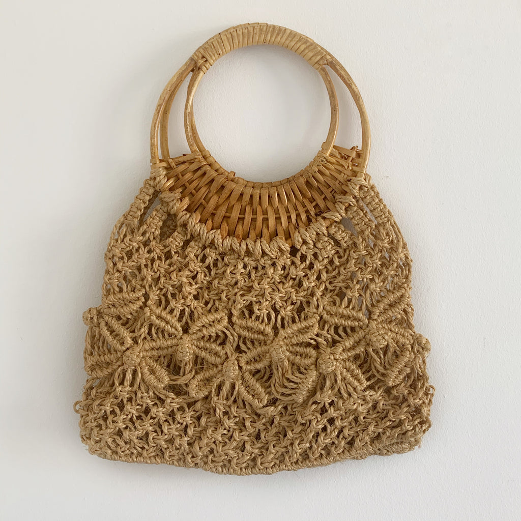 Vintage Macrame Market Basket – MaisonM